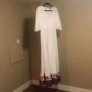 White maxi dress